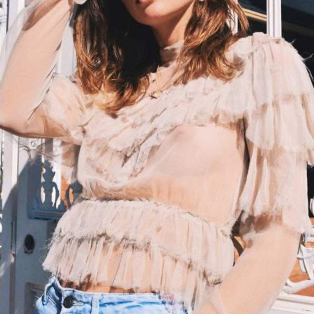 Sir The Label Cosette Ruffle Top size 2